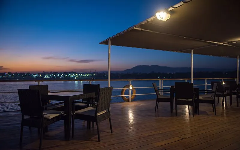 Sun deck of the A Sara Nile Cruise Nile cruise